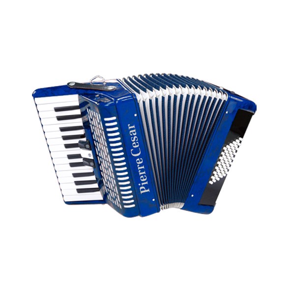 Pierre Cesar PCA-2648 BLP аккордеон, 48 басов, 26 клавиш в правой руке, 3 регистра, цвет синий перламутр